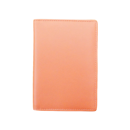 ili New York RFID Leather Passport Wallet- 6753 Peach