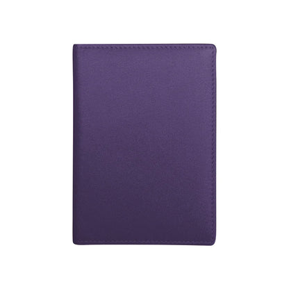ili New York RFID Leather Passport Wallet- 6753 Purple