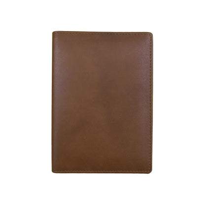 ili New York RFID Leather Passport Wallet- 6753 Toffee