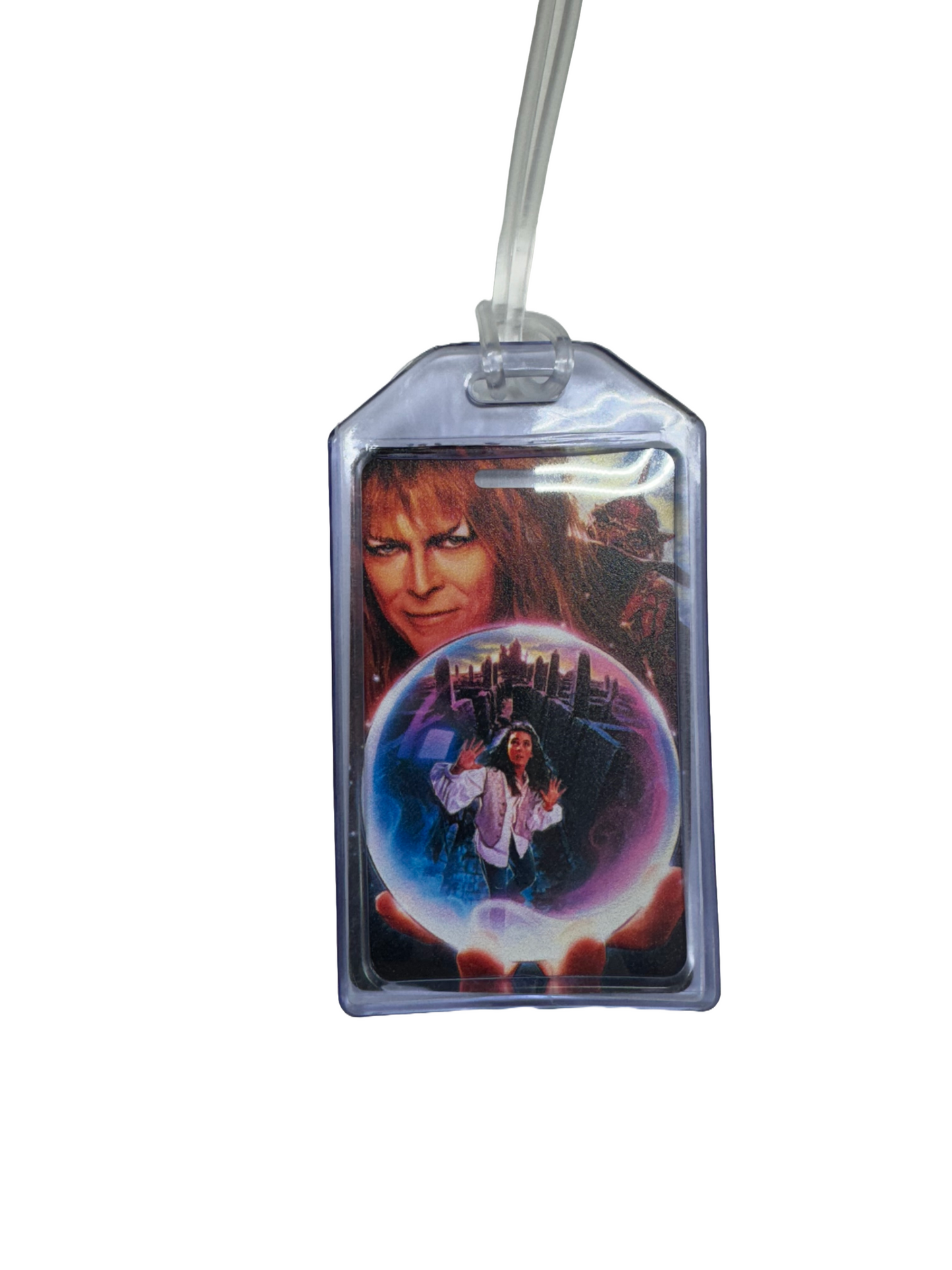 Jelly Luggage Tag with plastic placard- Inspired by Labyrinth- $5.99