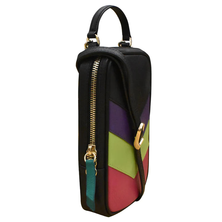 ili New York Leather RFID Multi Color Phone Bag