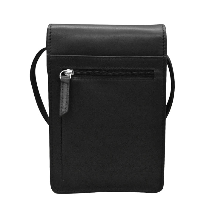 ili New York - RFID Crossbody Leather Organizer on a String- Small- 6827