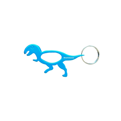 Dinosaur Bottle Opener Keychain- T-Rex Blue