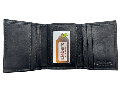 Lieber's Leather Trifold Wallet with RFID Blocking Card