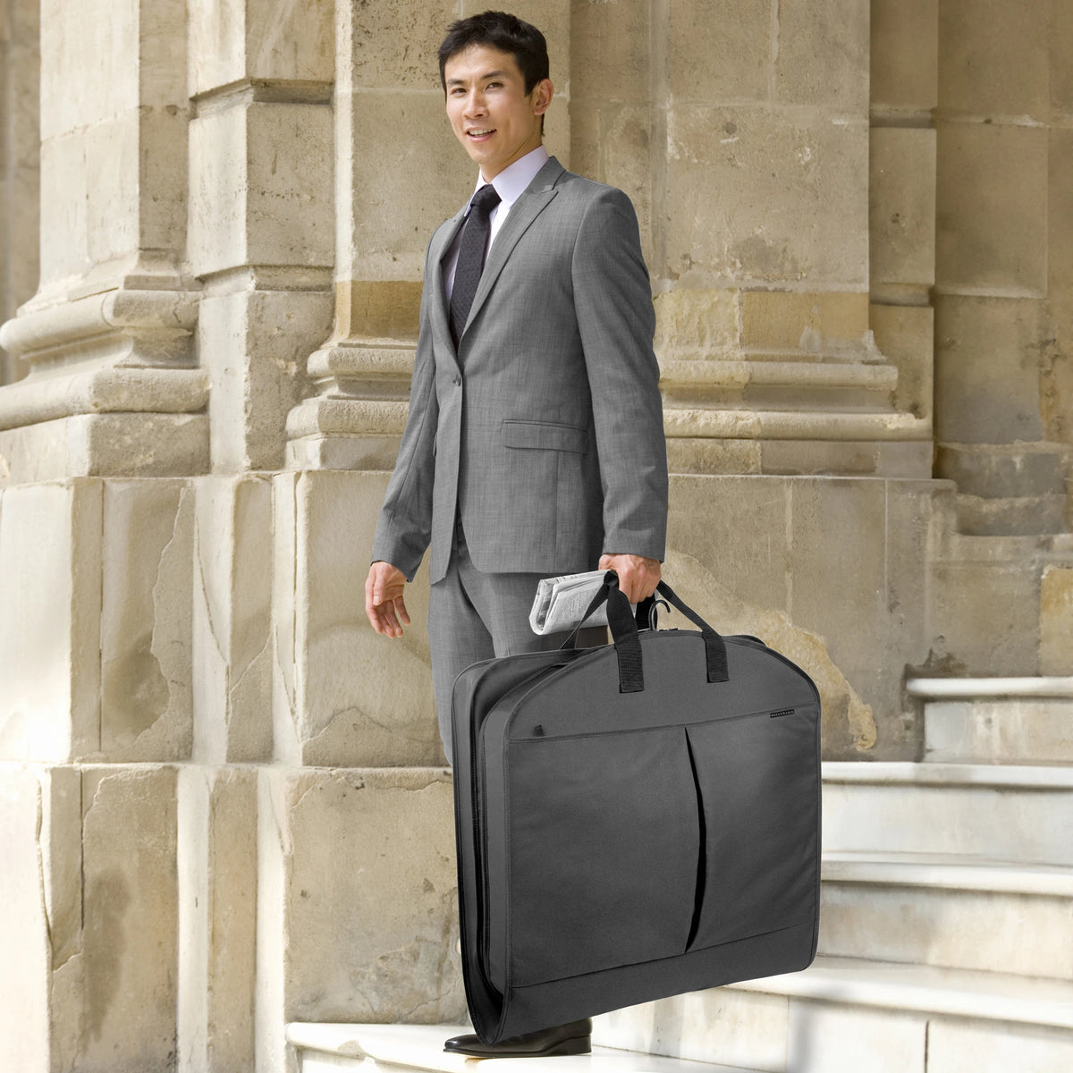 WALLYBAGS 40” Deluxe Travel Garment Bag with Two Pockets
