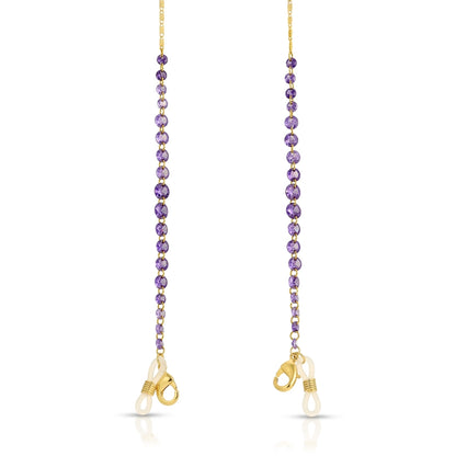 Eyeglass/Sunglass/Mask Chain Holder- Cubic Zirconia