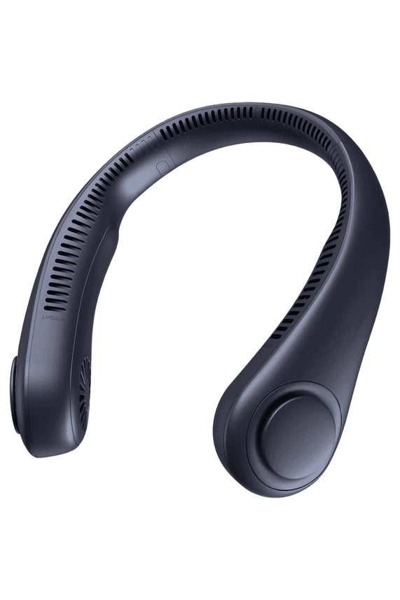 Bladeless Neckband Electrical Travel Fan Dark Blue