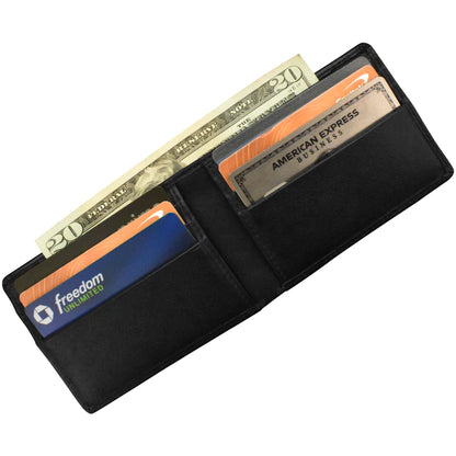 ili New York Leather RFID Compact Bifold Wallet- 7001