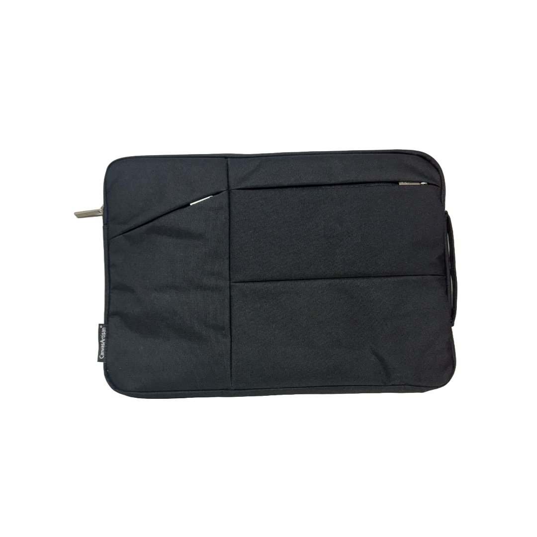 Artisan Canvas Padded Laptop Cover With 4 Zippered Exterior Pockets