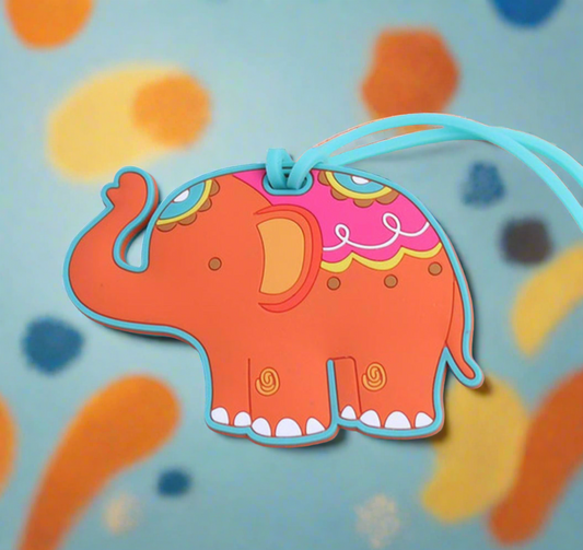 Orange Elephant Luggage Tag- $3.00 Orange Elephant