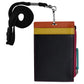 ili New York Leather Vertical Zip I.D. Holder with Lanyard