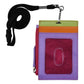 ili New York Leather Vertical Zip I.D. Holder with Lanyard- 7118