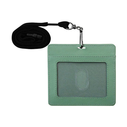 ili New York Leather RFID Horizontal Neck I.D. Holder/Wallet With Lanyard