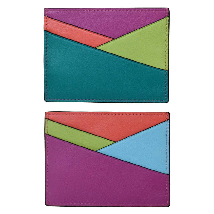 ili New York Leather RFID Asymmetic Card Case 7173