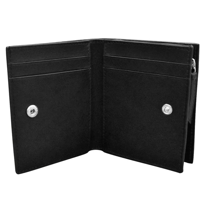 ili New York -Leather RFID blocking Small Snap Wallet- 7177