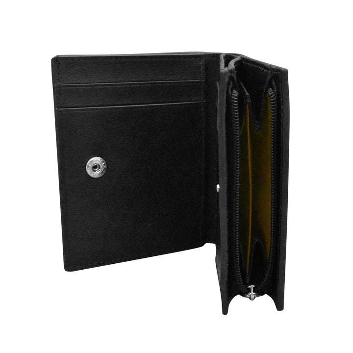 ili New York -Leather RFID blocking Small Snap Wallet- 7177