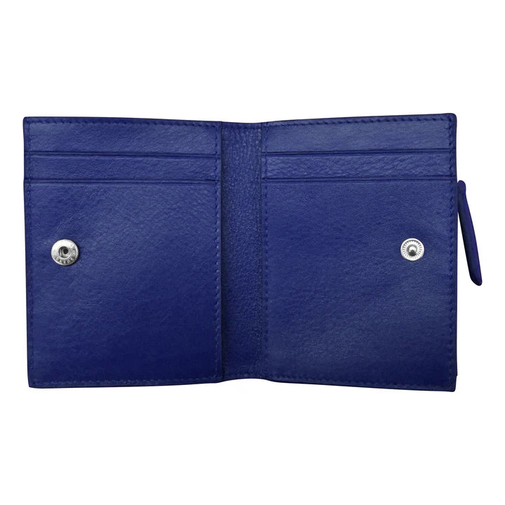 ili New York -Leather RFID blocking Small Snap Wallet- 7177