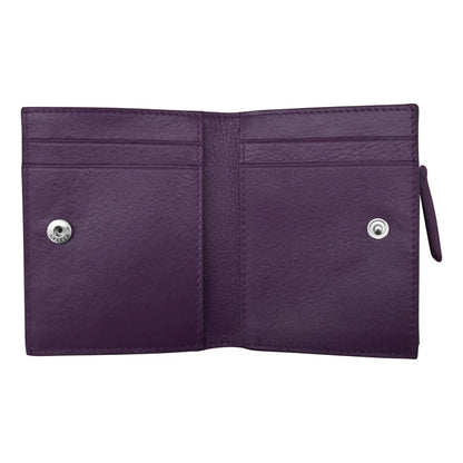 ili New York -Leather RFID blocking Small Snap Wallet- 7177