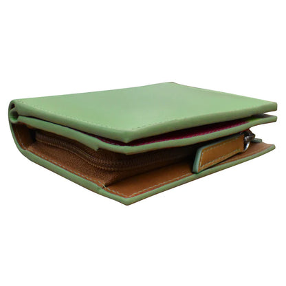 ili New York -Leather RFID blocking Small Snap Wallet- 7177