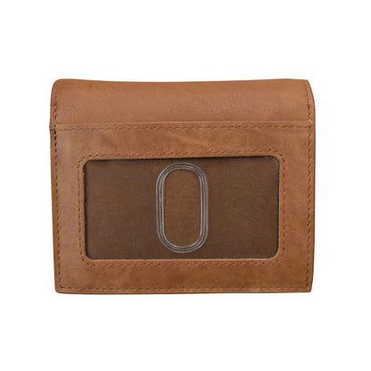 ili New York - Cartera pequeña con cierre RFID de cuero 7177: Aqua