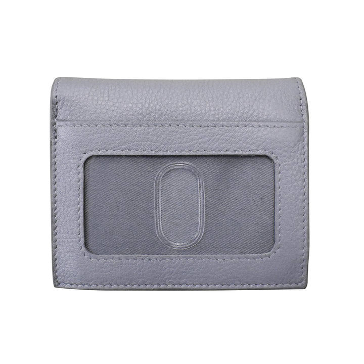 ili New York - Cartera pequeña con cierre RFID de cuero 7177: Aqua