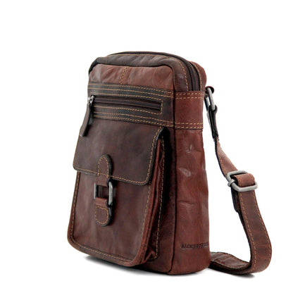 Jack Georges Leather Voyager Slim Crossbody - 7204