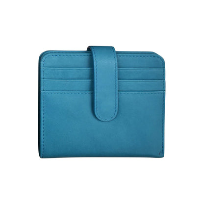 ili New York Bi-Fold RFID Credit Card Wallet- 7301 Jeans Blue