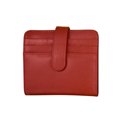 ili New York Bi-Fold RFID Credit Card Wallet- 7301 Red