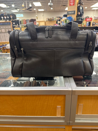 Dorado- 18” Vaquetta Leather Duffel Bag Black