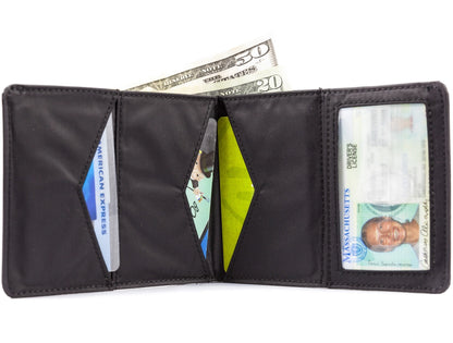 Big Skinny RFID Blocking Leather Super Skinny Bifold Wallet