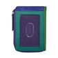 ili New York Leather Vertical Zip Card Wallet- 7411 Cool Tropics