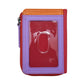 ili New York Leather Vertical Zip Card Wallet- 7411 Palm Beach