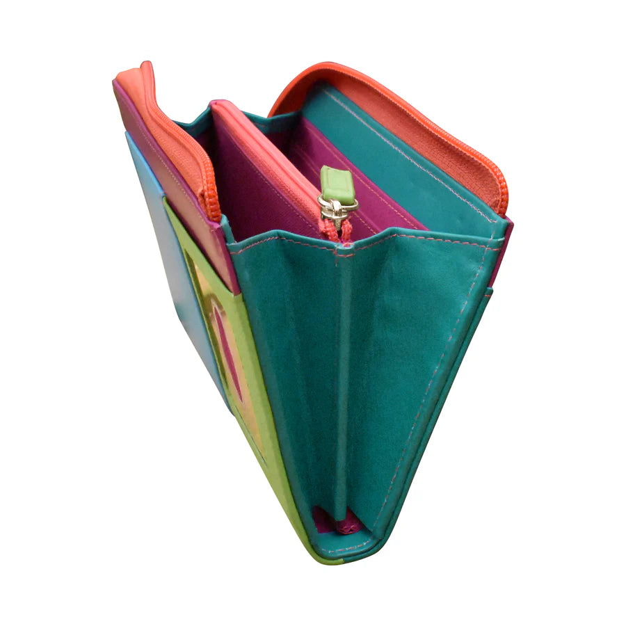 ili New York Leather RFID 3/4 Wallet with Gusset - 7418