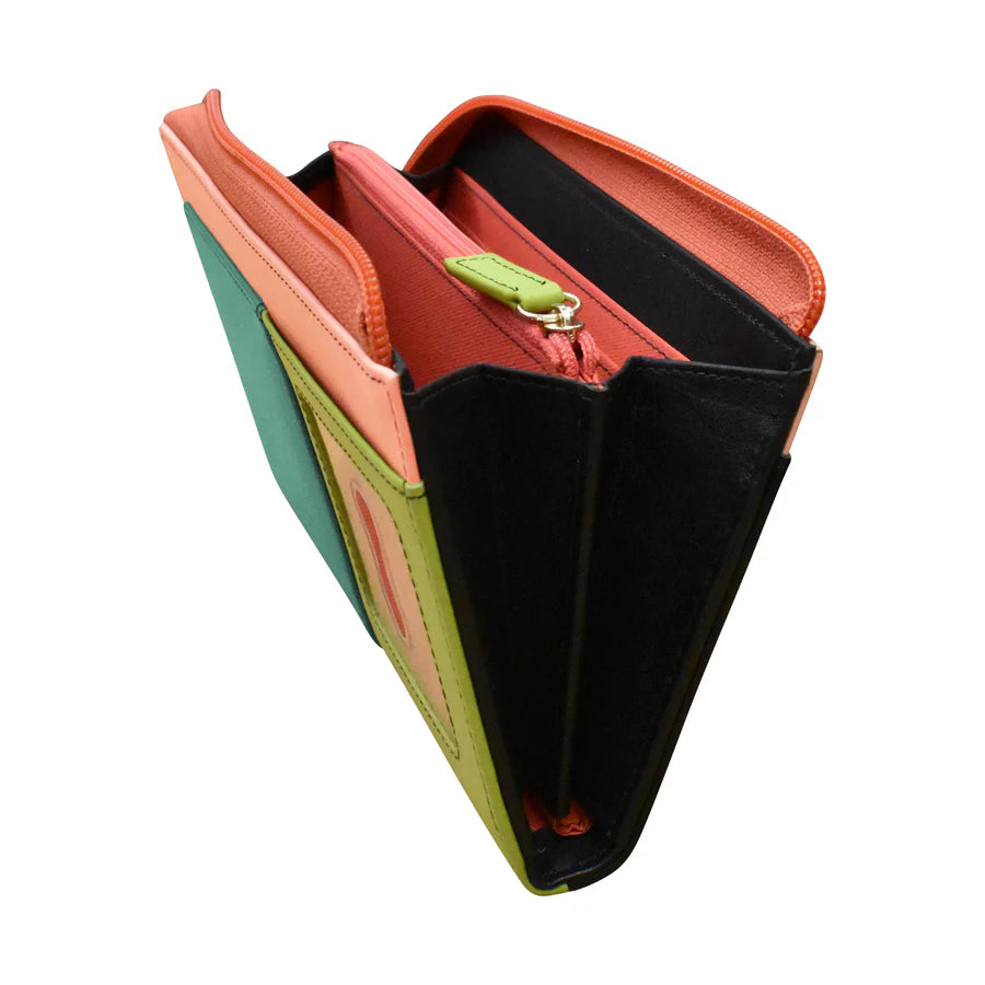 ili New York Leather RFID 3/4 Wallet with Gusset - 7418