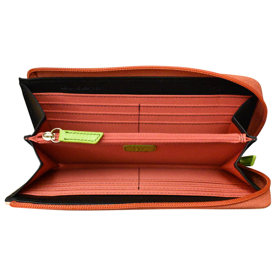 ili New York Leather RFID 3/4 Wallet with Gusset - 7418