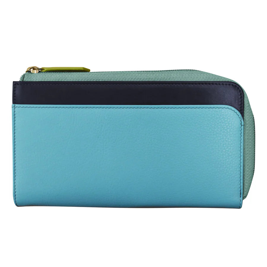 ili New York Leather RFID 3/4 Wallet with Gusset - 7418