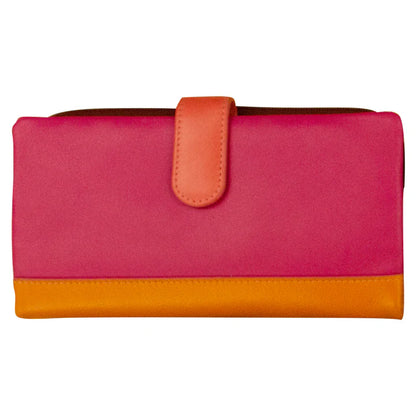 ili New York RFID Leather Smartphone Wallet- 7420 Sunset Multi