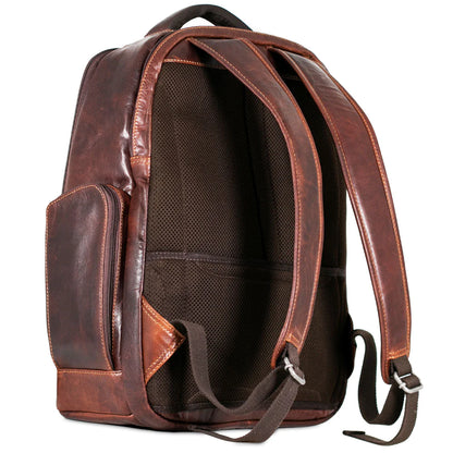 Jack Georges Leather Voyager Tech Backpack - 7527