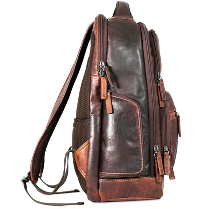 Jack Georges Leather Voyager Tech Backpack - 7527