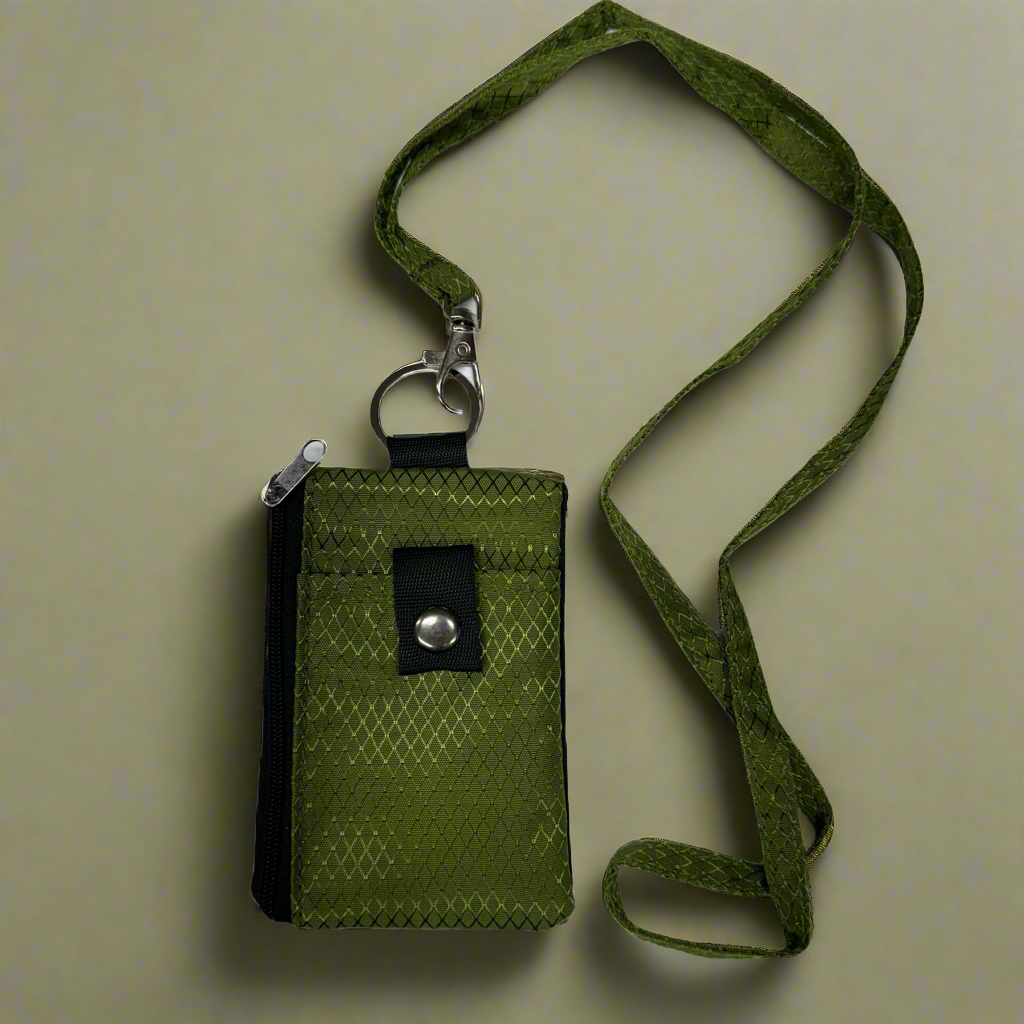 Small 4x3 RFID Card & ID Zippered Wallet Lanyard - $14.99