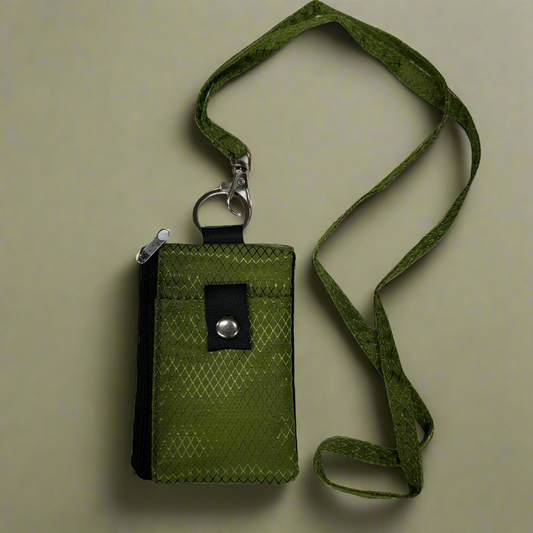 Small 4x3 RFID Card & ID Zippered Wallet Lanyard - $14.99