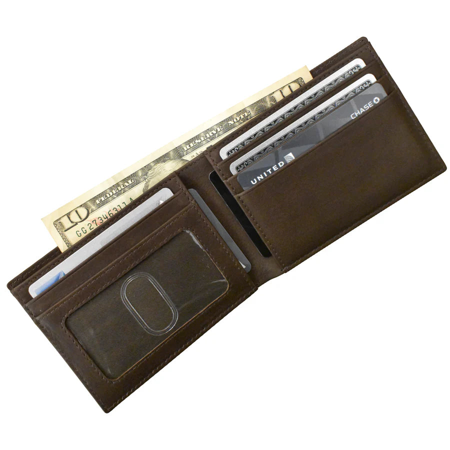 ili New York Premium Leather RFID Front Pocket Billfold Wallet