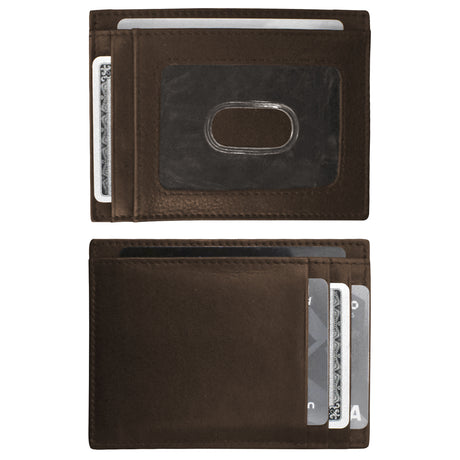 ili New York Leather RFID Premium Pocket Card Holder Wallet