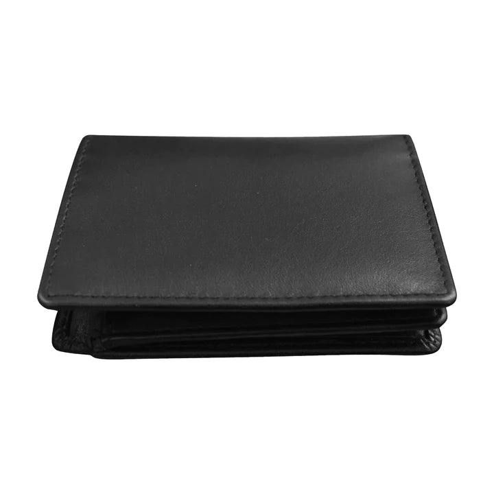 ili New York - Leather RFID blocking Men's Wallet with Side-Flip ID