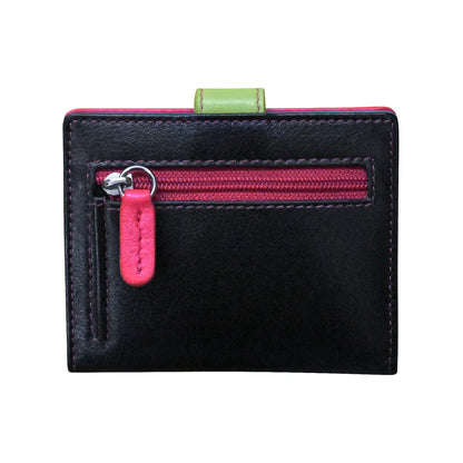 *NEW* ili New York Leather Mini Asymmetric RFID Card Wallet With Tab - 7803