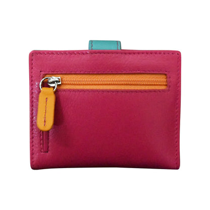*NEW* ili New York Leather Mini Asymmetric RFID Card Wallet With Tab - 7803