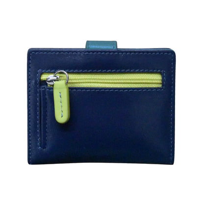 *NEW* ili New York Leather Mini Asymmetric RFID Card Wallet With Tab - 7803
