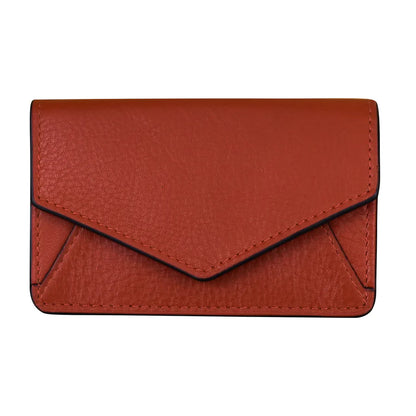ili New York RFID Leather Envelope Business Card Holder Red Black