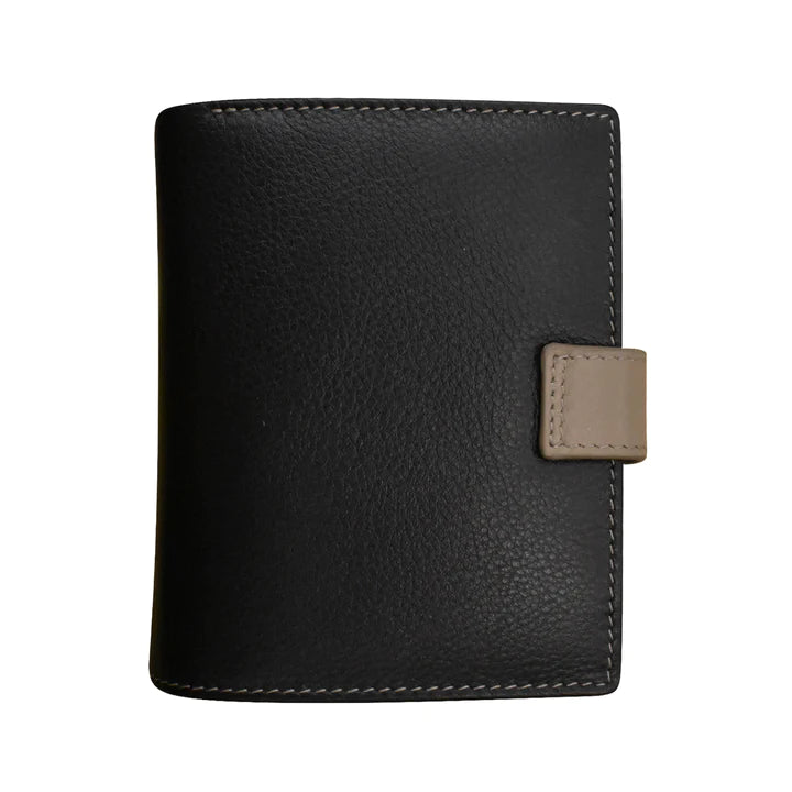 ili New York RFID Leather Small Wallet with Cut Out Tab