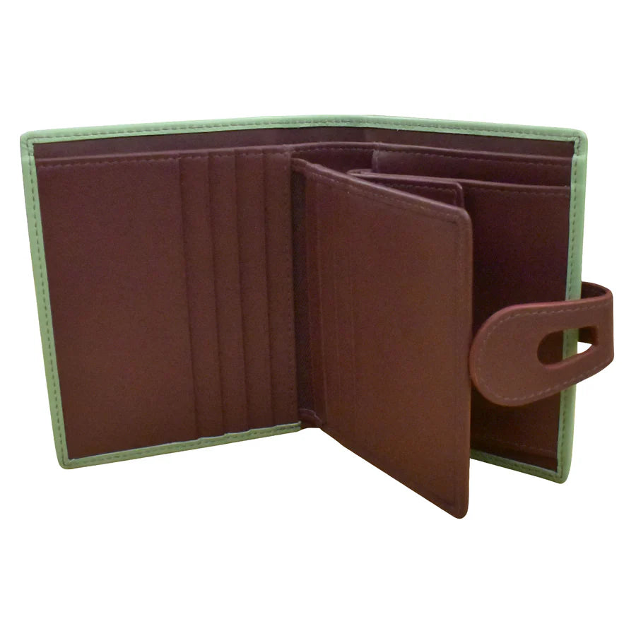 ili New York RFID Leather Small Wallet with Cut Out Tab- 7815
